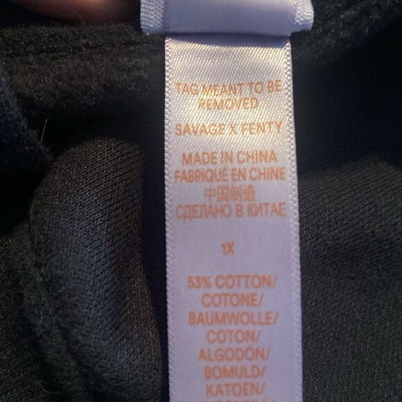 Savage x Fenty ESSENTIAL RACER CROPPED HOODIE 1X - Picture 12 of 13